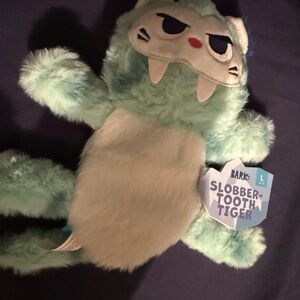 Bark Slobber-Tooth Tiger Dog Toy - Blue and White